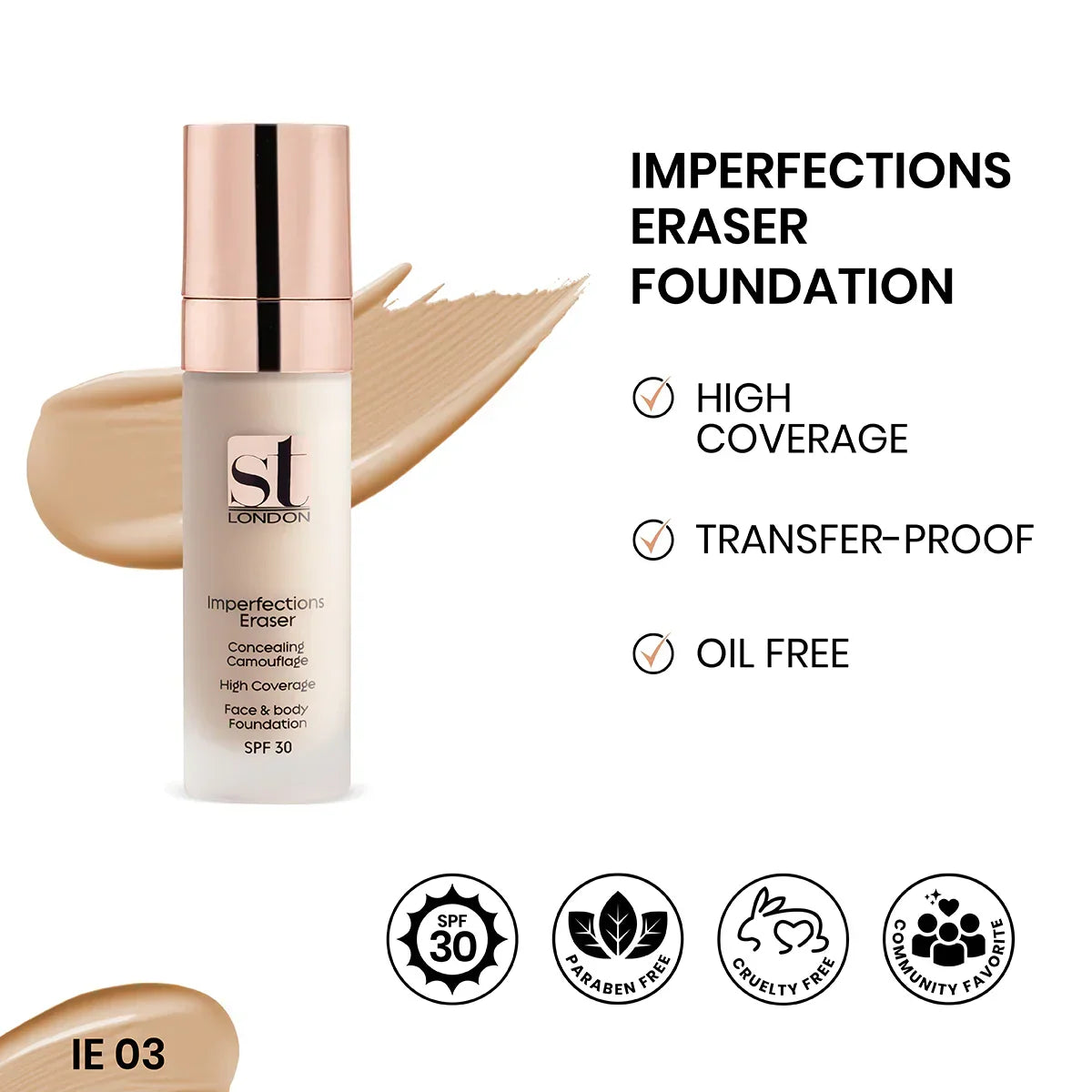 ST London Imperfection Eraser Foundation For Face & Body SPF 30 IE 03 30ml
