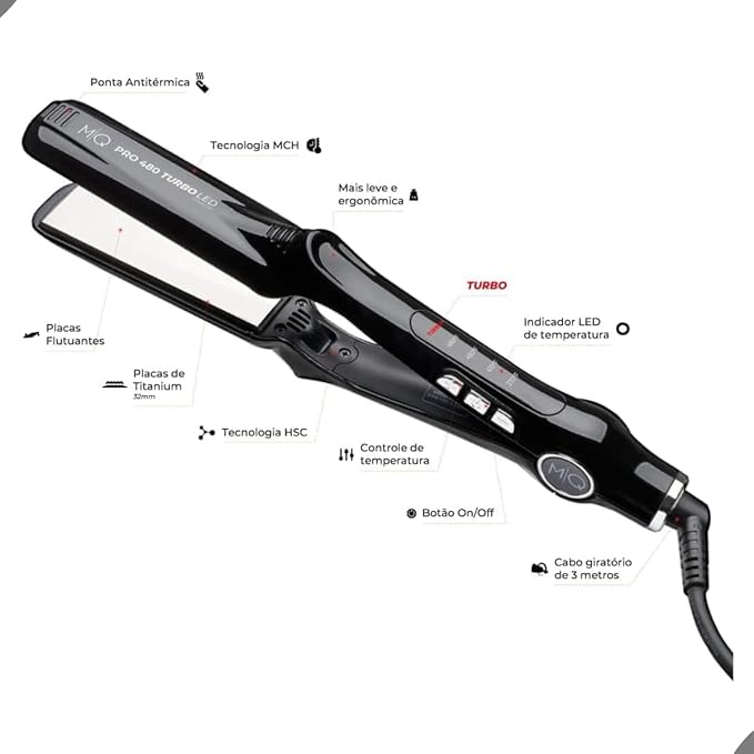 MQ Professional Pro 480 Velox Titanium Hair Straightener