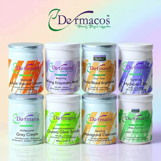 Dermacos Complete Facial Jars (500gm Each) Pack of 8