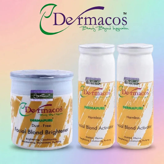 Dermacos Skin Polish Kit Salon Pack (2 Activators & 1 Brightener) 500ml Each